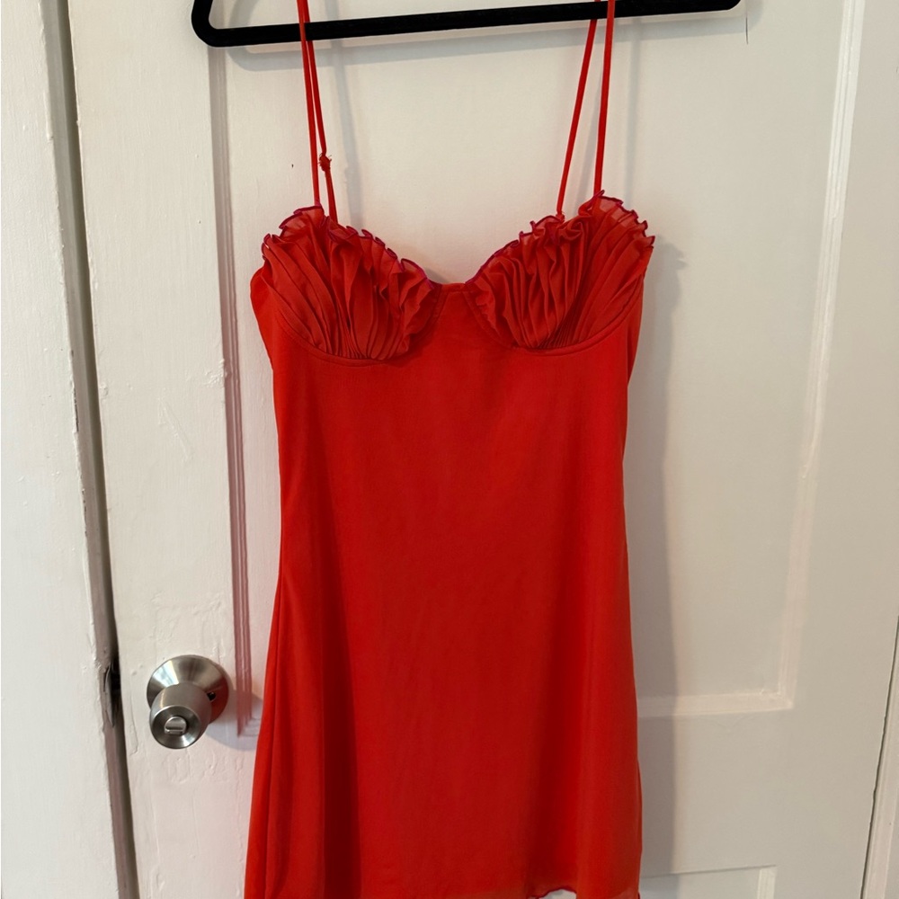 Red SeaShell Mini Dress by Blush